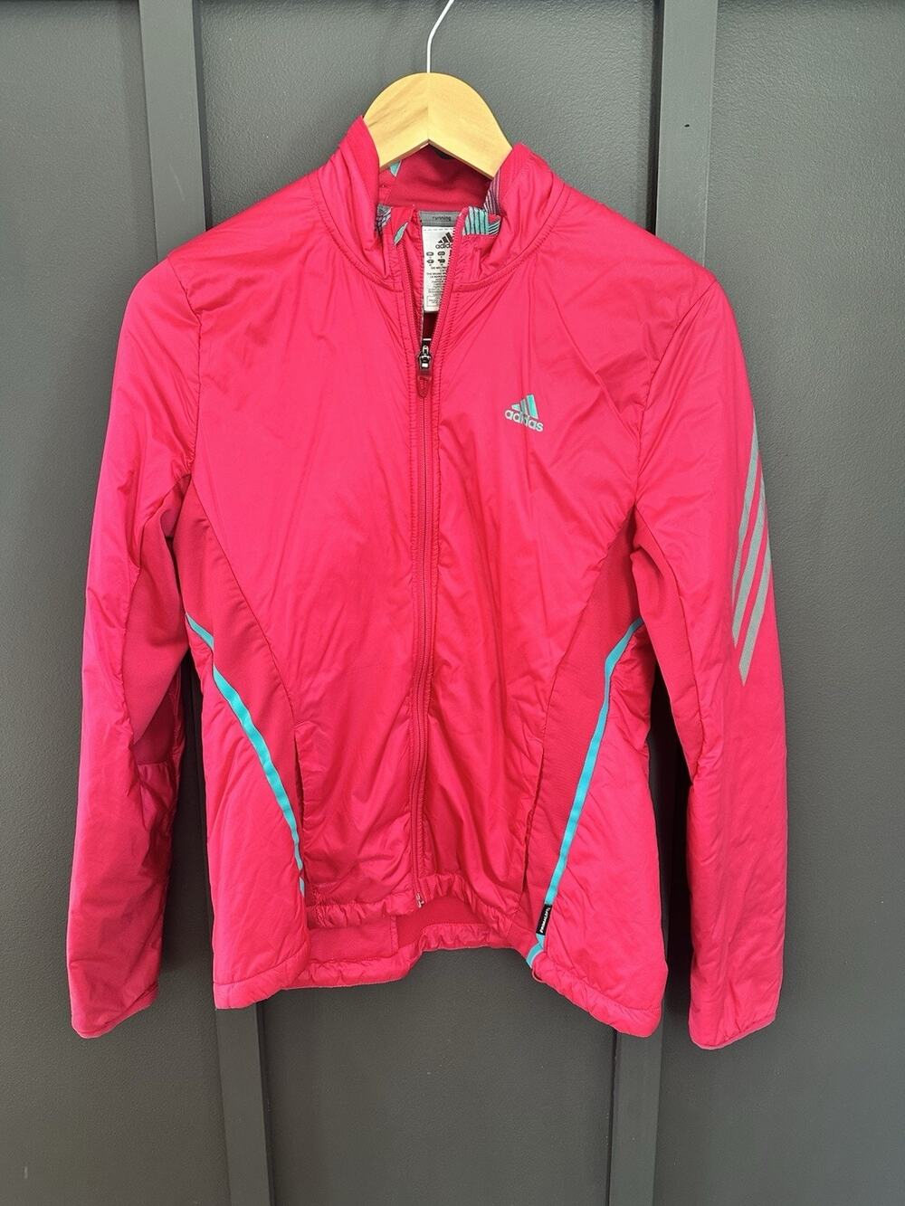 Adidas Adizero Climalite Lightweight Running Jacket Women’s Size M Bright Pink